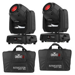 Chauvet Intimidator Spot 360 Moving Head Lighting Bundle inc Cases