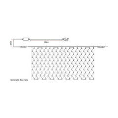 Showtec LED Rubber Net Light 288LEDWW 300x200cm, anschließbar