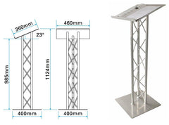 Opti Tri 100 Truss Lectern Podium Aluminium Church Conference Stage