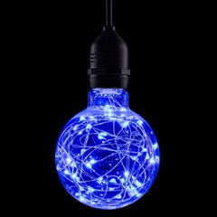 Prolite 1.7W LED G95 ES Poly Star Polycarbonate Lamp, Blue