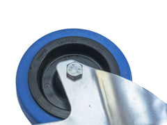 Roadinger Lenkrolle, 100 mm, blaues Rad, hellblau