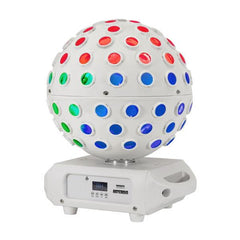 2x Equinox Asteroid White – 5 x 40W RGBW LED Multi-Beam Mirrorball Effect Light Bundle
