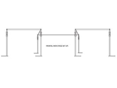Global Truss Curtain Call Pipe and Drape 1.3m-2.1m Cross Bar