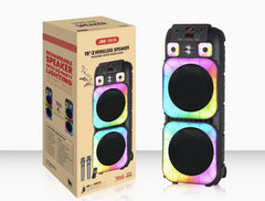 JBR  Dual 15" Partybox Speaker Bluetooth 5000W Sound System with Wireless Microphones