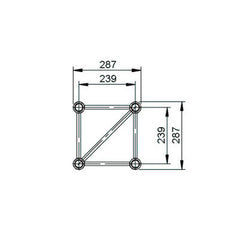 Alustage ALC34 3M Quad Truss Section compatible with Global Truss F34 PL / Prolyte H30V