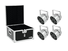EUROLITE Set 4x LED PAR-56 HCL Short Sil + EPS Case