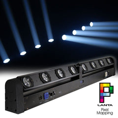 Lanta Orion Move Beam Bar Moving Blinder Effet LED 9 W Blanc x 8 DMX Sweeper