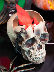 Europalms Halloween Flammender Totenkopf, 45X21X15Cm