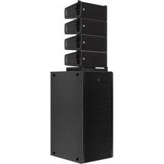 RCF SUB 8008-AS + Stacked 4x HDL 6-A Active Line Array PA System