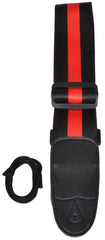 Sangles de guitare Chord - Sangle en nylon noir et rouge