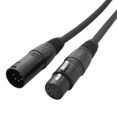 LEDJ 2m 5-Pin Male XLR - 5-Pin Female XLR DMX Cable