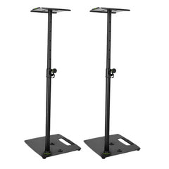 2x Gravity SP 3202 CS B Studio Monitor Speaker Stand with Square Steel Base