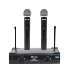 W Audio VHF double microphone radio portable karaoké DJ Disco avec étui de transport