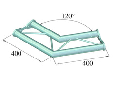 Alutruss Bisystem Ph-22 2 voies 120 ? Horizontal