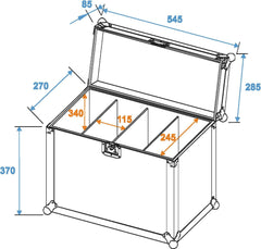 Roadinger Flightcase Ec-Sl4M 4X Sls Größe M