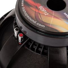 BishopSound 12-Zoll-Lautsprecher 400 W RMS Vollbereichs-Tieftöner aus Gusslegierung – BDP12 8 Ohm