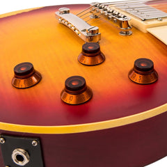 Vintage V100 Icon - Distressed Cherry Sunburst