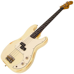 Vintage V4 Bass Icon - Distressed Vintage White