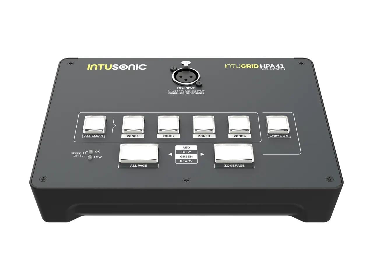 INTUSONIC HPA41 4-zone Paging Station – Simply Sound and Lighting