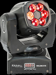 Ibiza Light Rolling Eye LED Lyre Effet Wash 6 x 12W