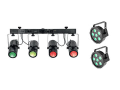 Eurolite Set 2X Led Sls-6 Tcl Spot + Led Qdf-Bar Rgbaw Light Set