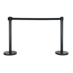 2x Showtec 2M ADJUSTABLE CROWD BARRIER Queue Control Belt Distancing