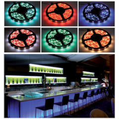 Ibiza Light LLS500RGB-PACK MULTICOLOUR LOW PROFILE LED LIGHT STRIP SET - 5m