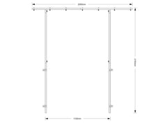OMNITRONIC Extension Frame for DJ Stand Overhead Lighting Gantry inc bag