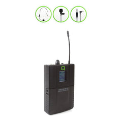 Q Audio QWM1960BP Kit CH70 Beltpack avec casque, revers et câble d'instrument