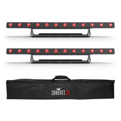 2x Chauvet DJ COLOURband T3 Bluetooth Wireless LED Lighting Bar inc. Carry Bag