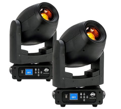 2x ADJ Focus Spot 4Z 200W LED Moving Head Zoom Pair DJ Disco Lighting