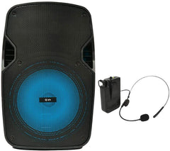 QTX PAL12 Tragbarer PA-System-Bluetooth-Lautsprecher inkl. Headset-Mikrofon Zumba