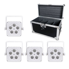 LEDJ 5Q5 LED Uplighter Slim Par Can RGBW Weiß Bundle