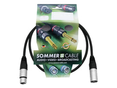 Sommer Cable XLR-Kabel 3Pin 0,5M Schwarz Neutrik
