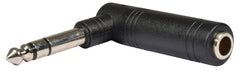 qtx-Adapter 6,3 mm RA-Stereo-Klinkenstecker – 6,3 mm Stereo-Klinkenbuchse