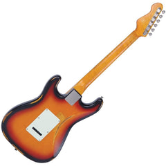 Vintage V6 Icon - Distressed Sunset Sunburst