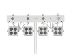 Eurolite LED KLS-180 Ensemble d'éclairage compact Boîtier blanc 4 x éclairage spot RGBW