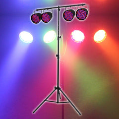 Equinox Party Par Pack de 4 LED 56 &amp; Support d'éclairage &amp; Câbles