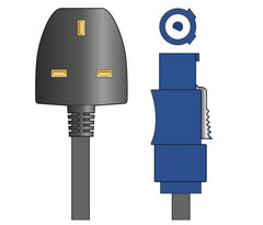 Citronic 3M UK Mains Power Cable Powercon 13A