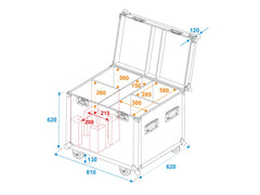Roadinger Flightcase 4X Led Pfe-250