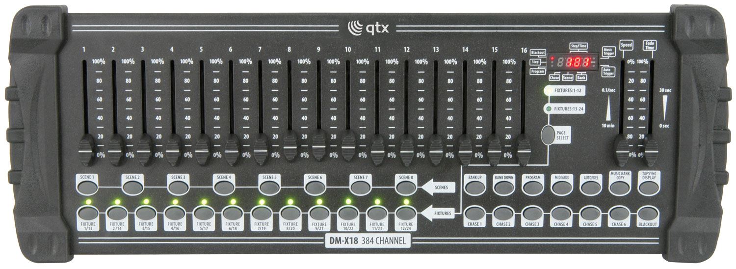 QTX DM-X18 384 Channel DMX controller – Simply Sound and Lighting
