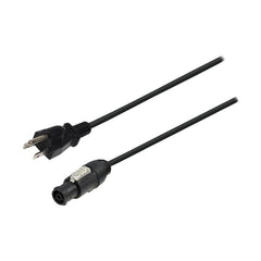 LEDJ Grounded USA Plug to Neutrik PowerCON TRUE1 NAC3FX-W-TOP 1m