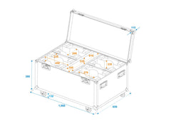 Roadinger Flightcase 4X Led Tmh-X7 Moving Head