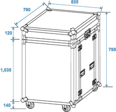 Roadinger Flightcase 8X Cla-228
