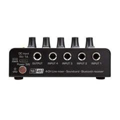 JB systems NANOMIX-4BT Compact 4 Channel Line Mixer and Interface with Bluetooth