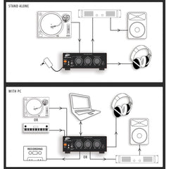 JB Systems USB-Audio-Interface, Phono-Line-Level-Vorverstärker, Laptop-Computer