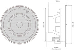 Adastra SL6 Slimline Ceiling Speaker Pair White 40W