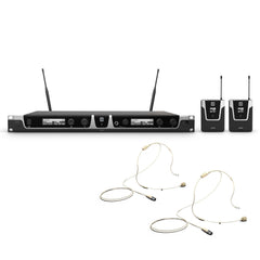LD Systems U518 BPHH 2 Kabelloses Mikrofonsystem mit 2x Bodypack und 2x Headset beige