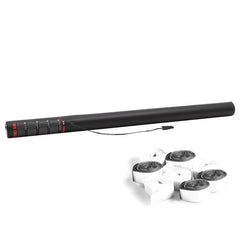 The Confetti Maker Electric Streamer Cannon 80cm White and Silver Metallic