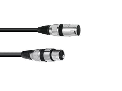 Omnitronic XLR-Kabel 3Pin 0,2M Schwarz